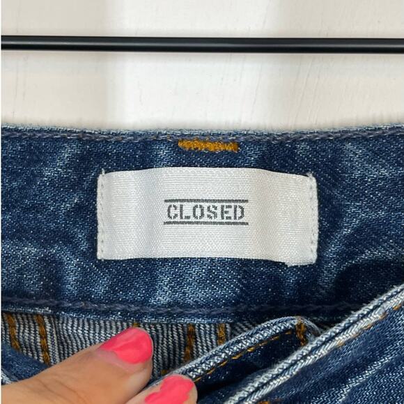 NEW CLOSED Pedal Pusher Historic Indigo Mom Fit Jeans Size 44 (27) High Waist - Picture 7 of 11